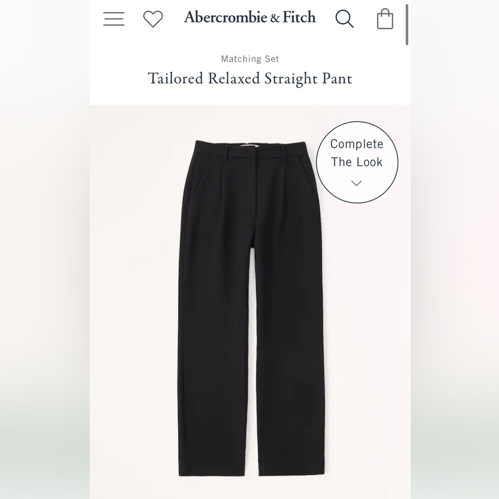 Abercrombie & Fitch Tailored Relaxed Straight Pant